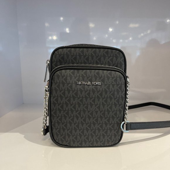 Michael Kors JST Chain Crossbody Bag MK Black - Picture 4 of 11